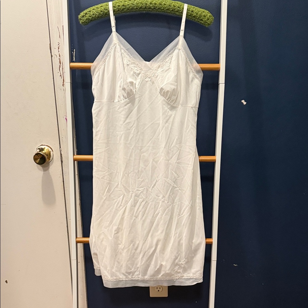 Elegant White Lace Slip Dress